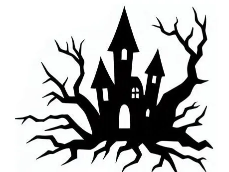 Wall art: Haunted house (1)