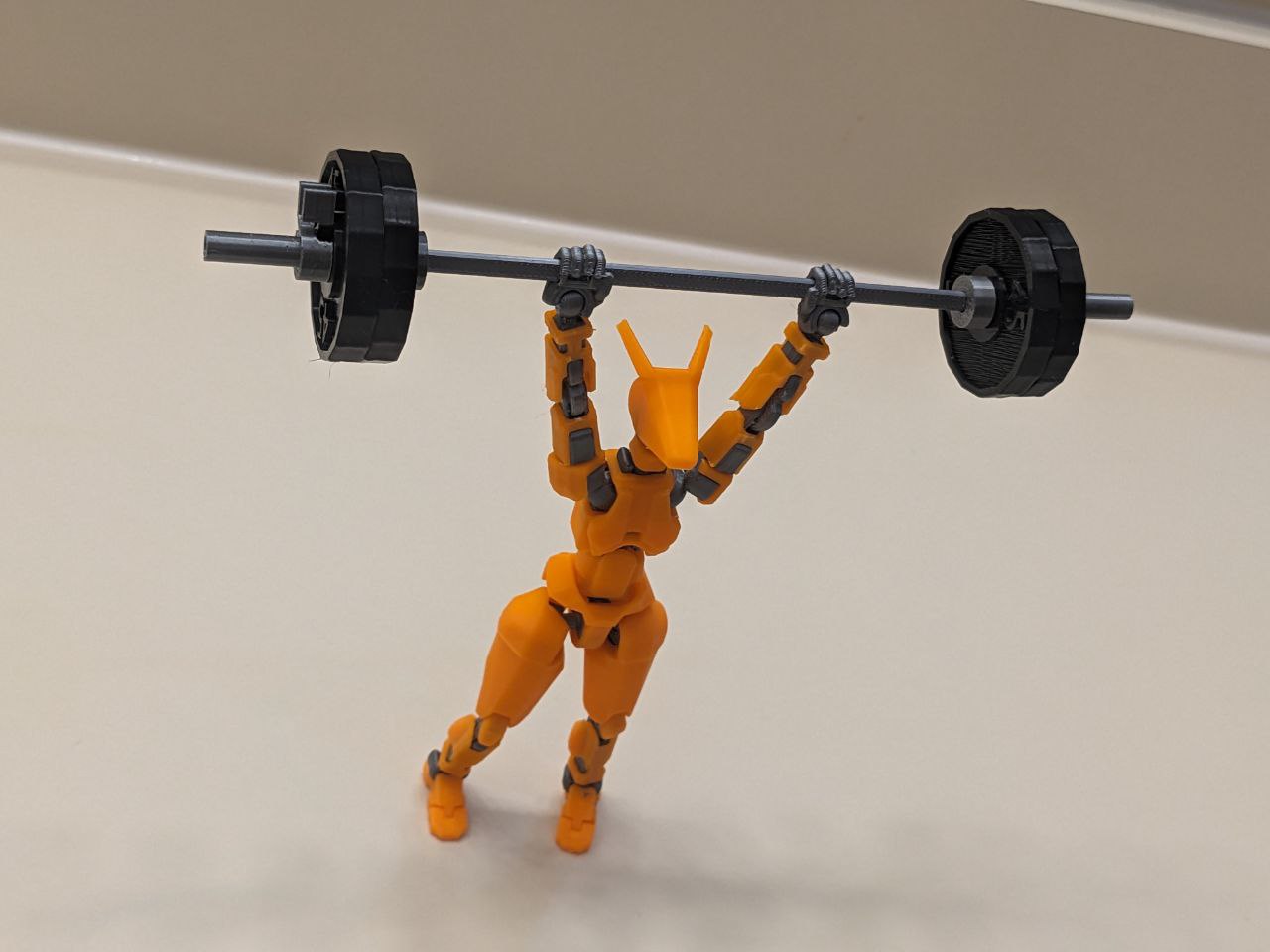 Barbell w/ Plates & working Collars for Dummy 13