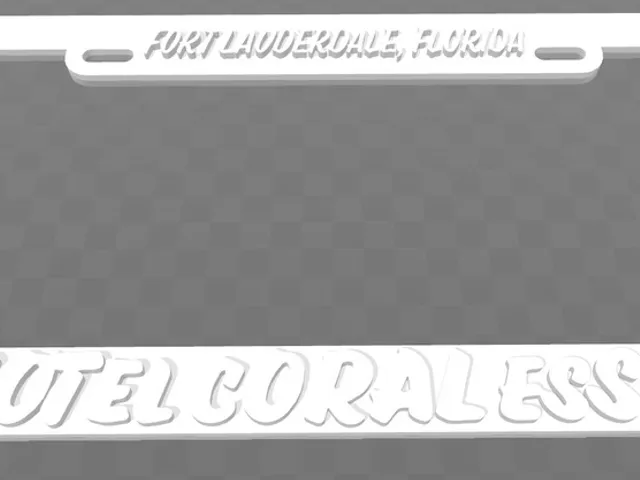 Hotel Coral Essex - Fort Lauderdale, Florida, License Plate Frame