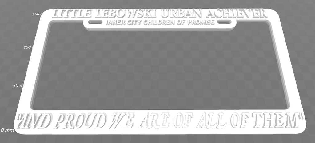 Little Lebowski Urban Achiever, License Plate Frame, The Big Lebowski ...