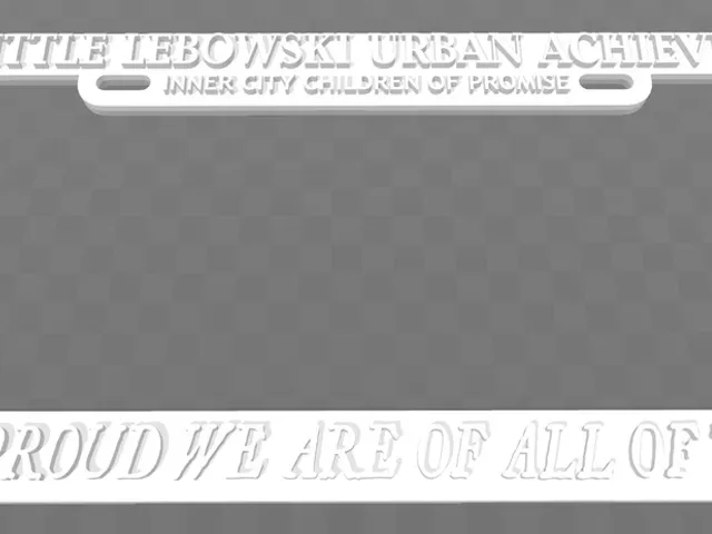 Little Lebowski Urban Achiever, License Plate Frame, The Big Lebowski
