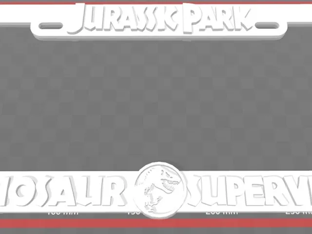 Jurassic Park - Dinosaur Supervisor, License Plate Frame