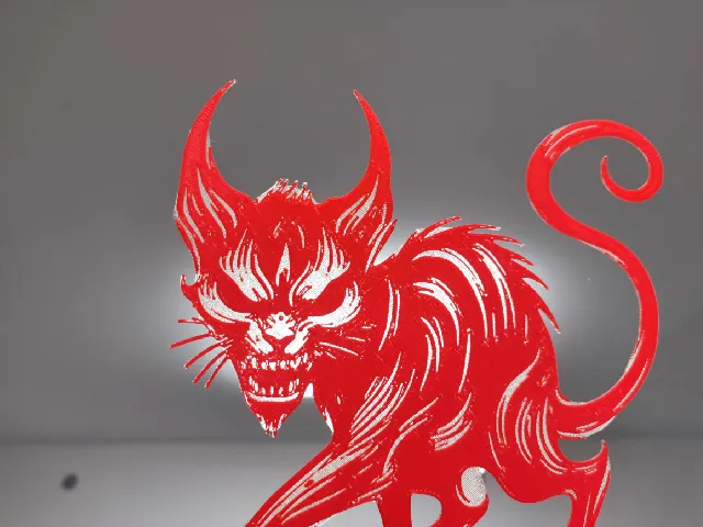 Wall art: Demonic cat