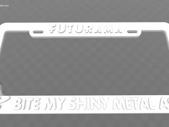 Futurama - Bite My Shiny Metal Ass, License Plate Frame