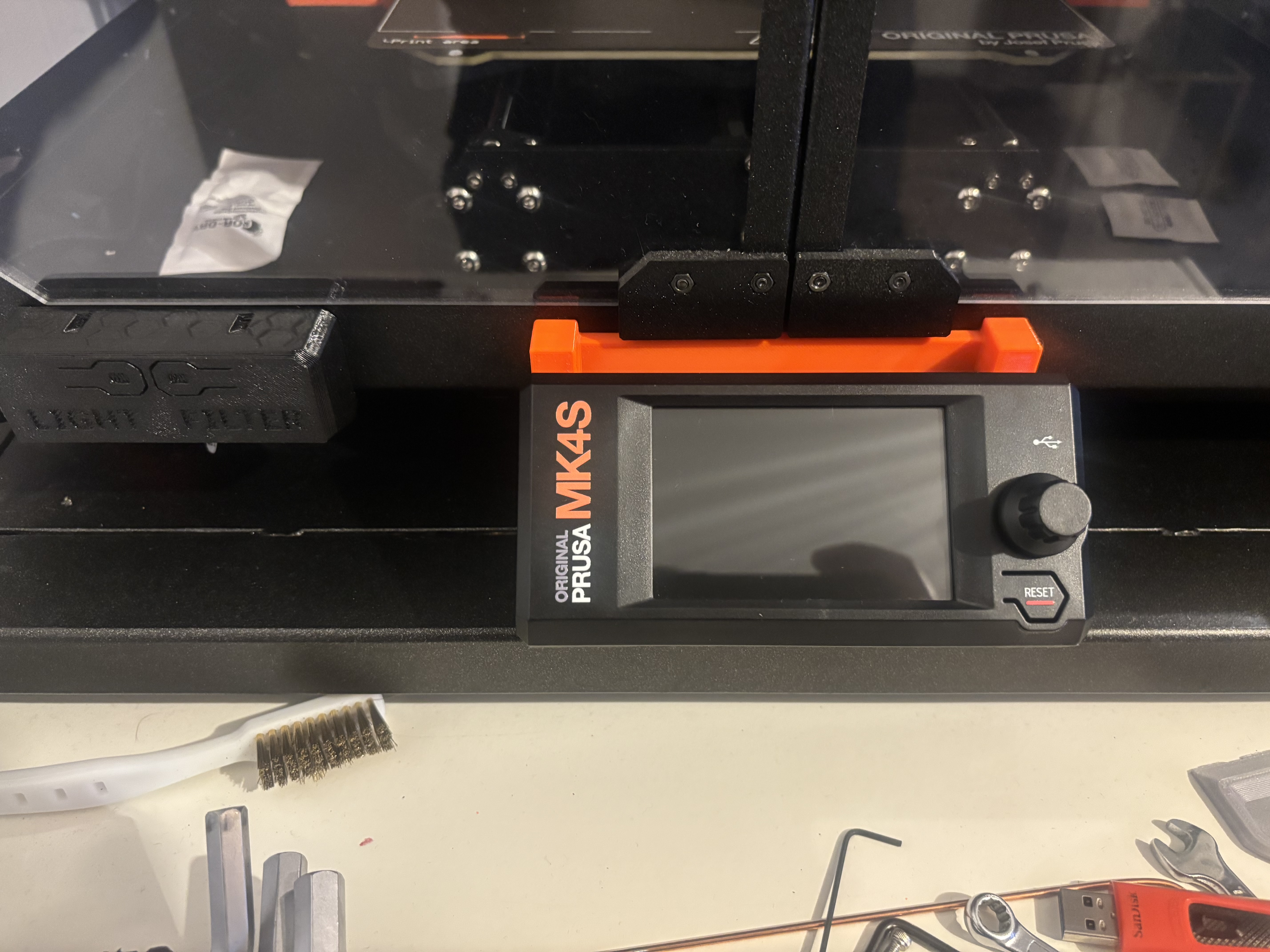 support écran prusa MK4S sur enclosure