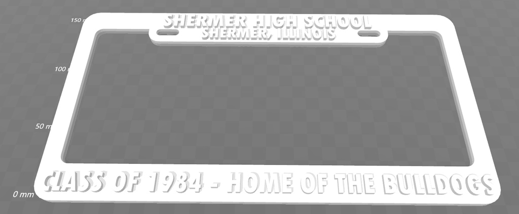 Shermer, Ill. - Class of 1984, Home of the Bulldogs License Plate Frame