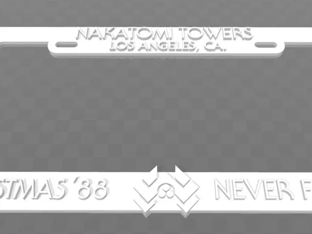 Nakatomi Towers, Christmas '88 Never Forget, License Plate Frame