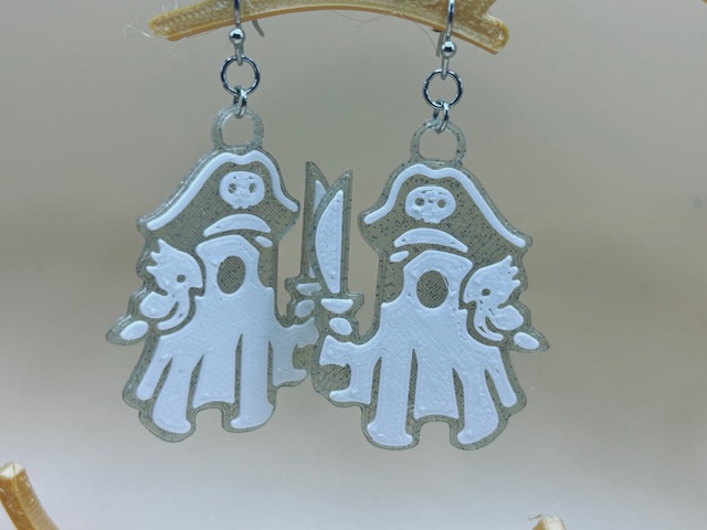 Miniatura 5 do modelo 3D Everyday Ghost Earrings