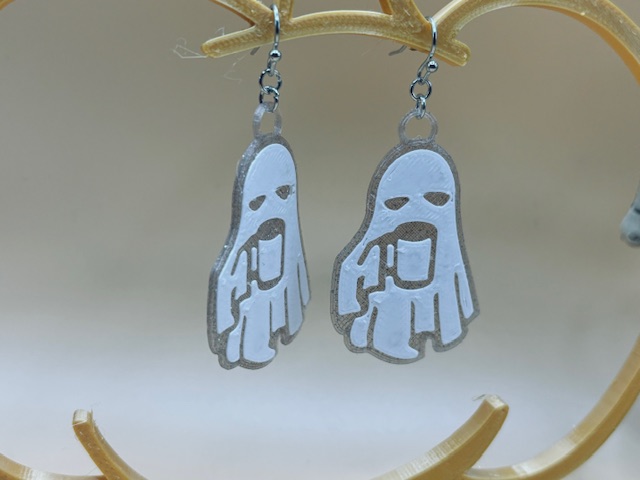 Miniatura 6 do modelo 3D Everyday Ghost Earrings