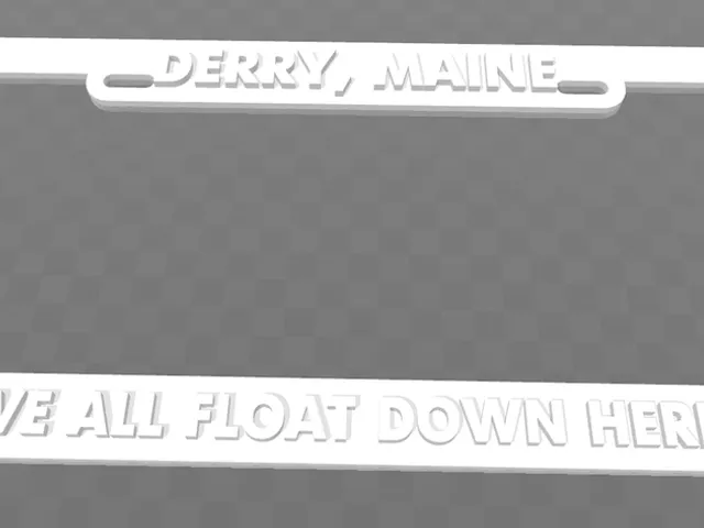 Derry, Maine - We all float down here, license plate frame (It)