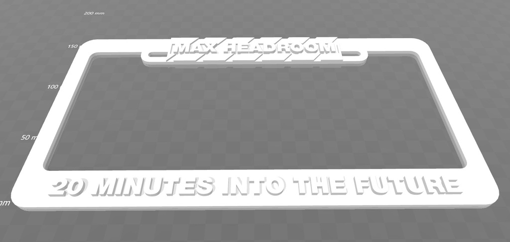 Max Headroom License Plate Frame