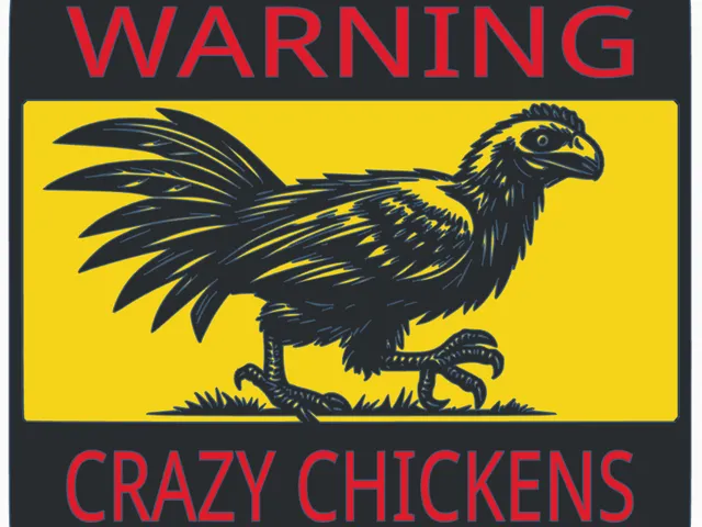 Sign: WARNING: CRAZY CHICKENS