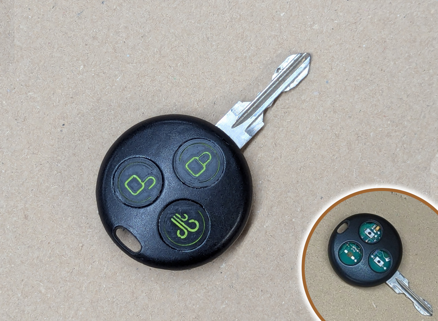 Smart ForTwo Convertible Key Fob Replacement Buttons