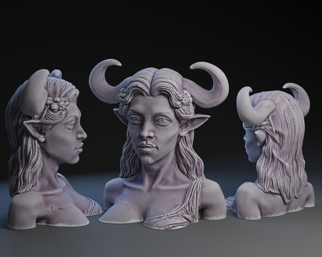 Female Minotaur Bust