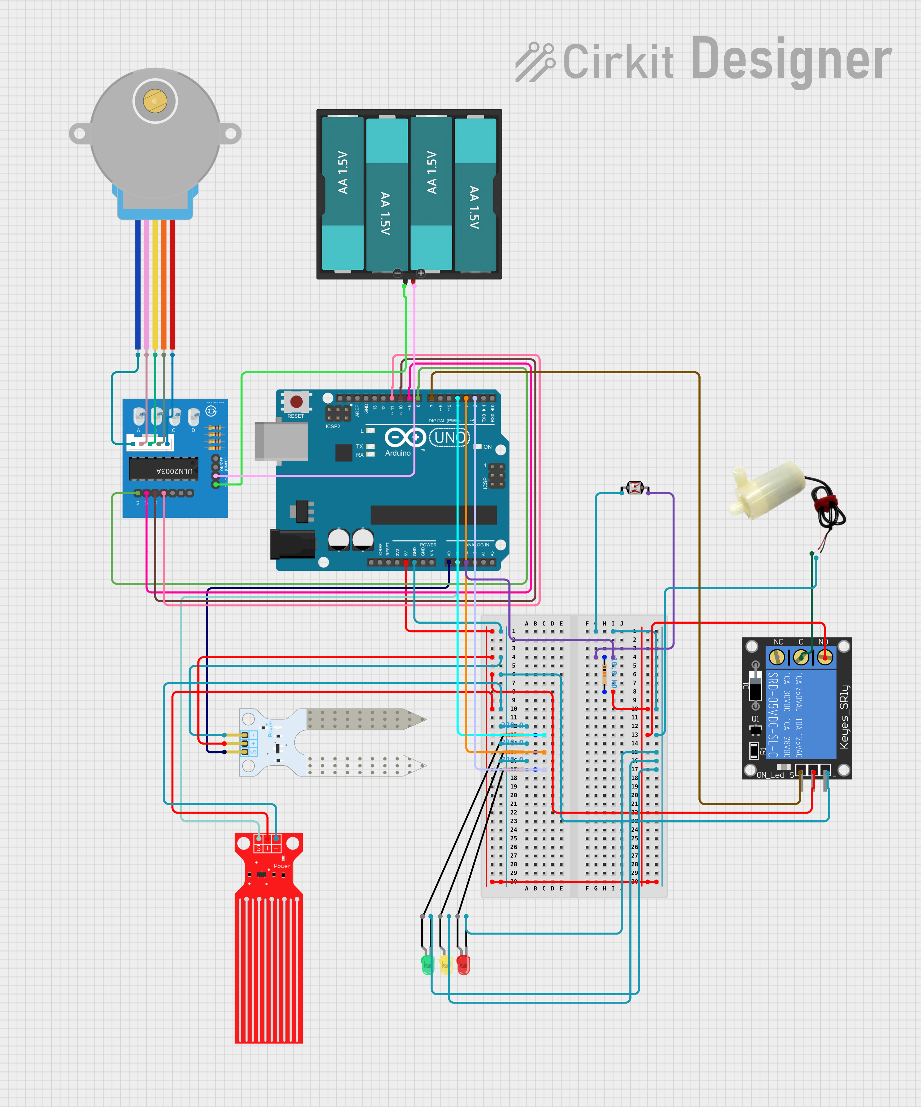 Electronics Base for Irrigation System (light dependent rotation included)