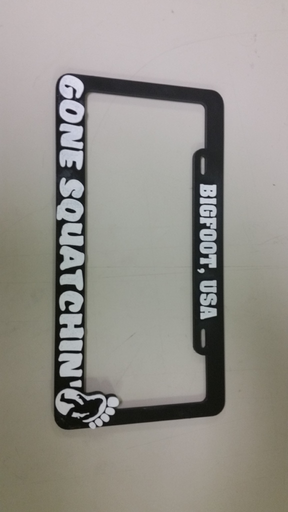 Gone Squatchin', Bigfoot License Plate Frame