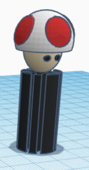 Toad from mario chess piece