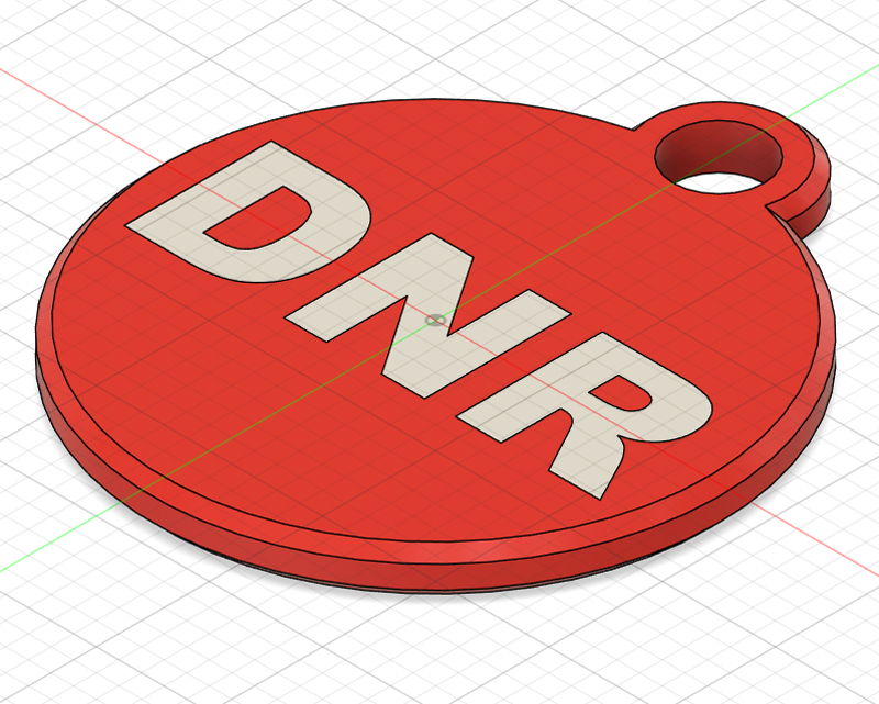 DNR - Do Not Resuscitate keychain emblem (Nicht Wiederbeleben Anhänger) — thumbnail 2