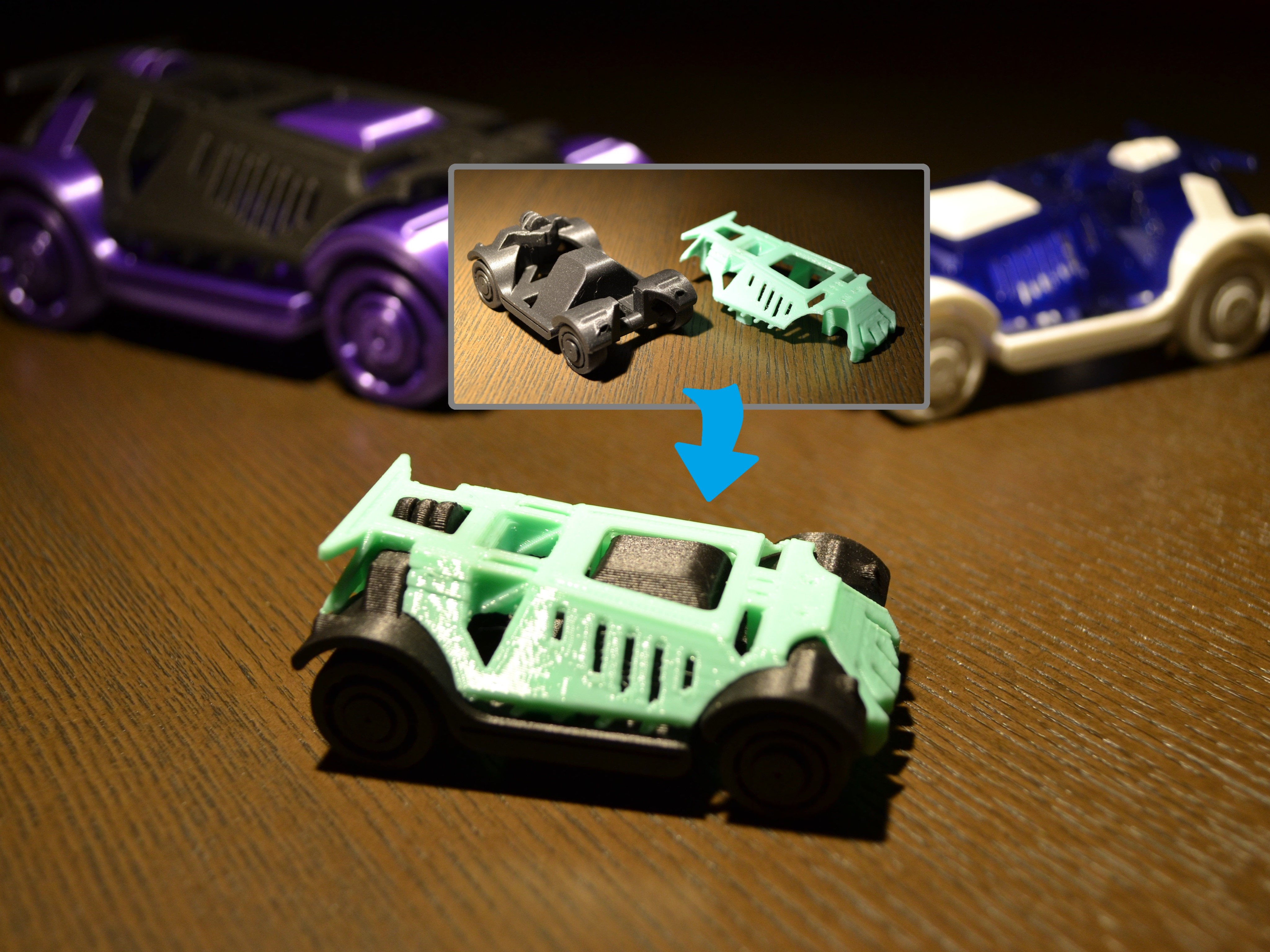 Toy Car Print in place by t3dworld Download free STL model