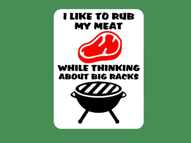 I LIKE TO RUB MY MEAT WHILE THINKING ABOUT BIG RACKS, sign