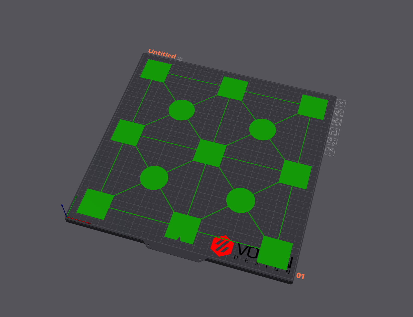 350 x 350 Bed Test Pattern