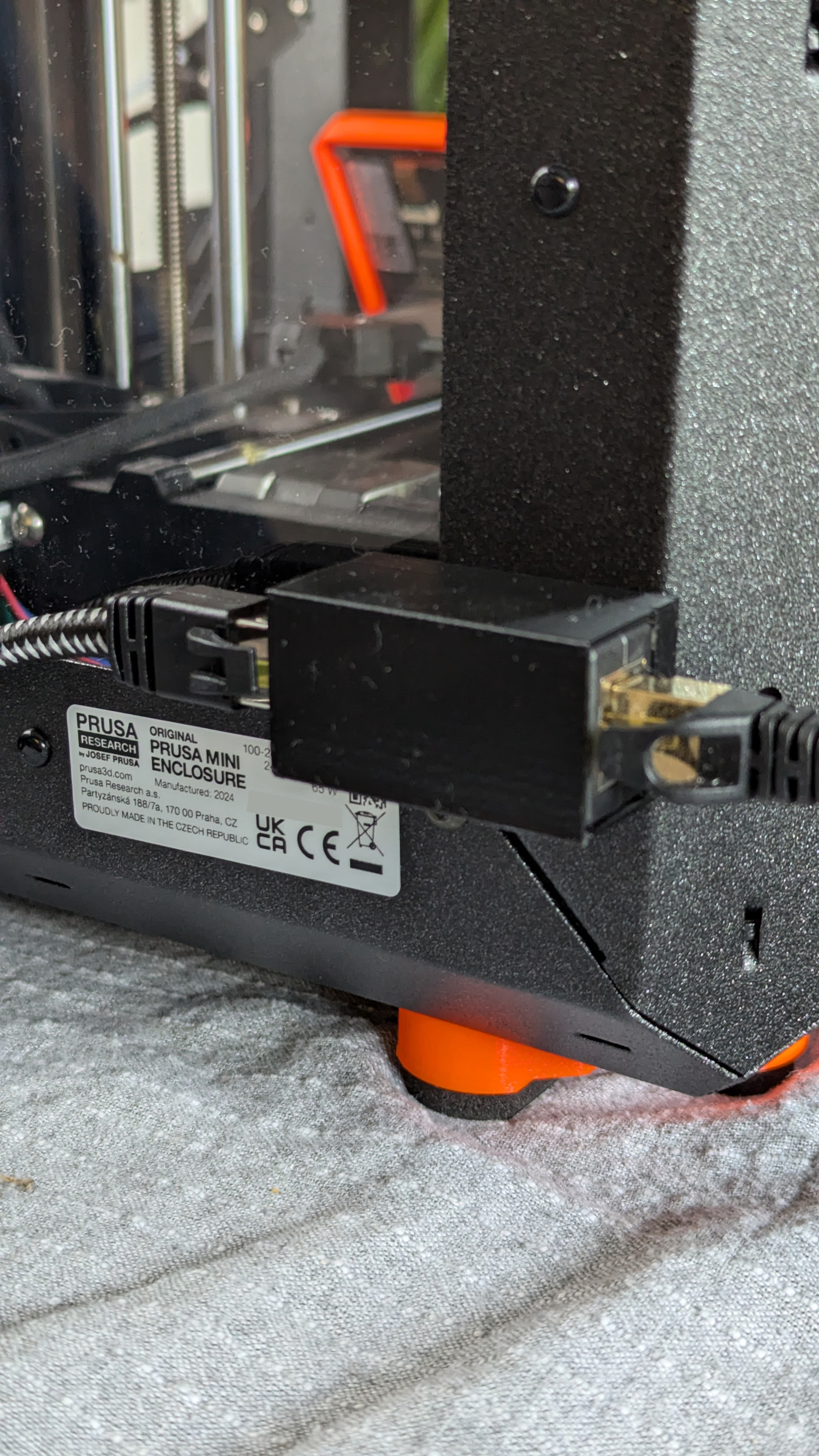 Prusa Mini Emclosure RJ45 Extension Holder