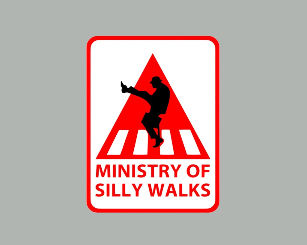 Ministry of Silly Walks sign