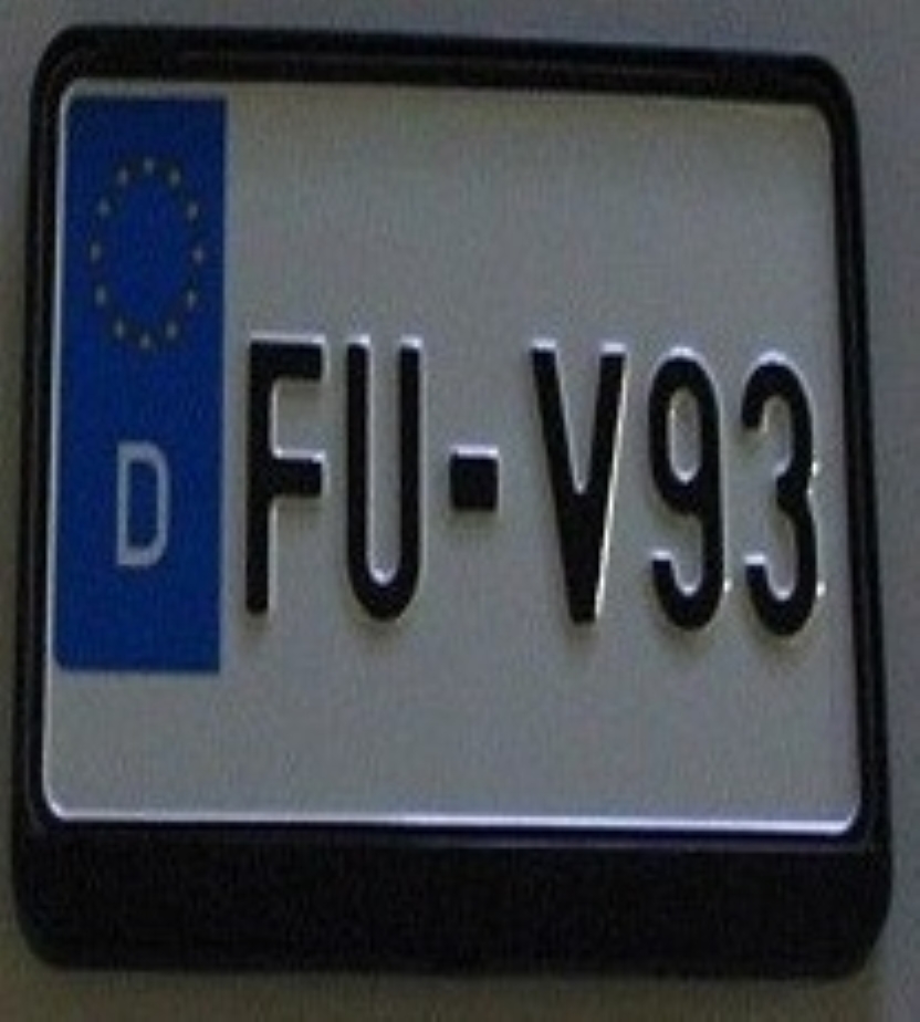 Square Car Plate number Frame