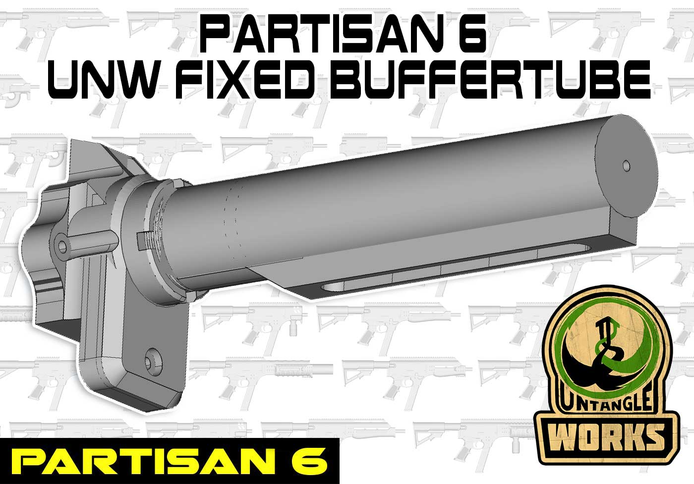 FGC-9 MKII Stingray AR buffer tube thread in model replica for the partisan 6
