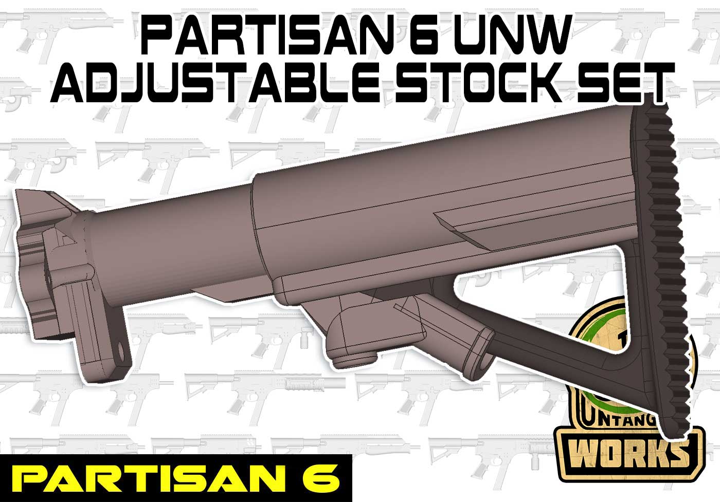 partisan-6 UNW MKI and MKII styled adjustable butt stock set