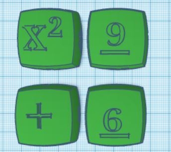 Basic Math Dice, Addition, Subtraction, Multiplication, and Exponents