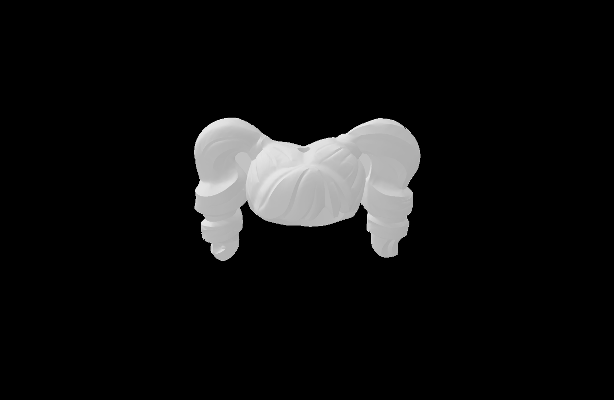 Lego Compatible (28798.dat) Minifig Hair Female Pigtails High Bouncy Hole on Top