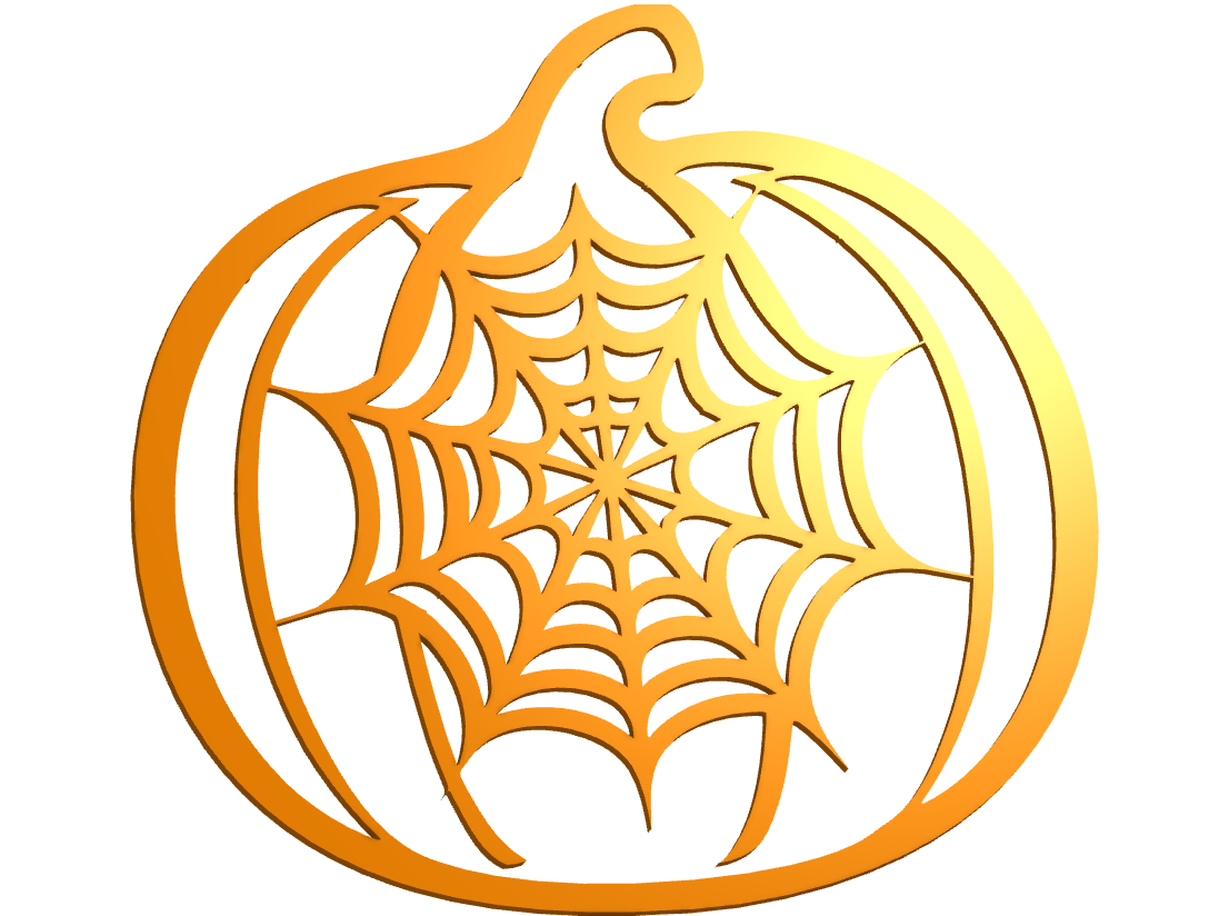 Webbed Pumpkin Wall Hang