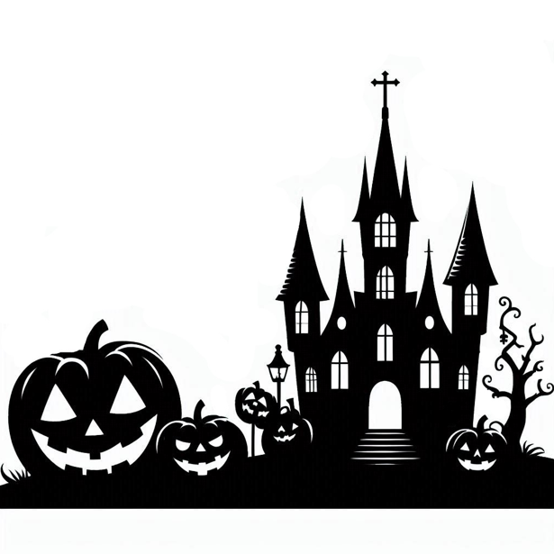 Wall art: Haunted house (3)