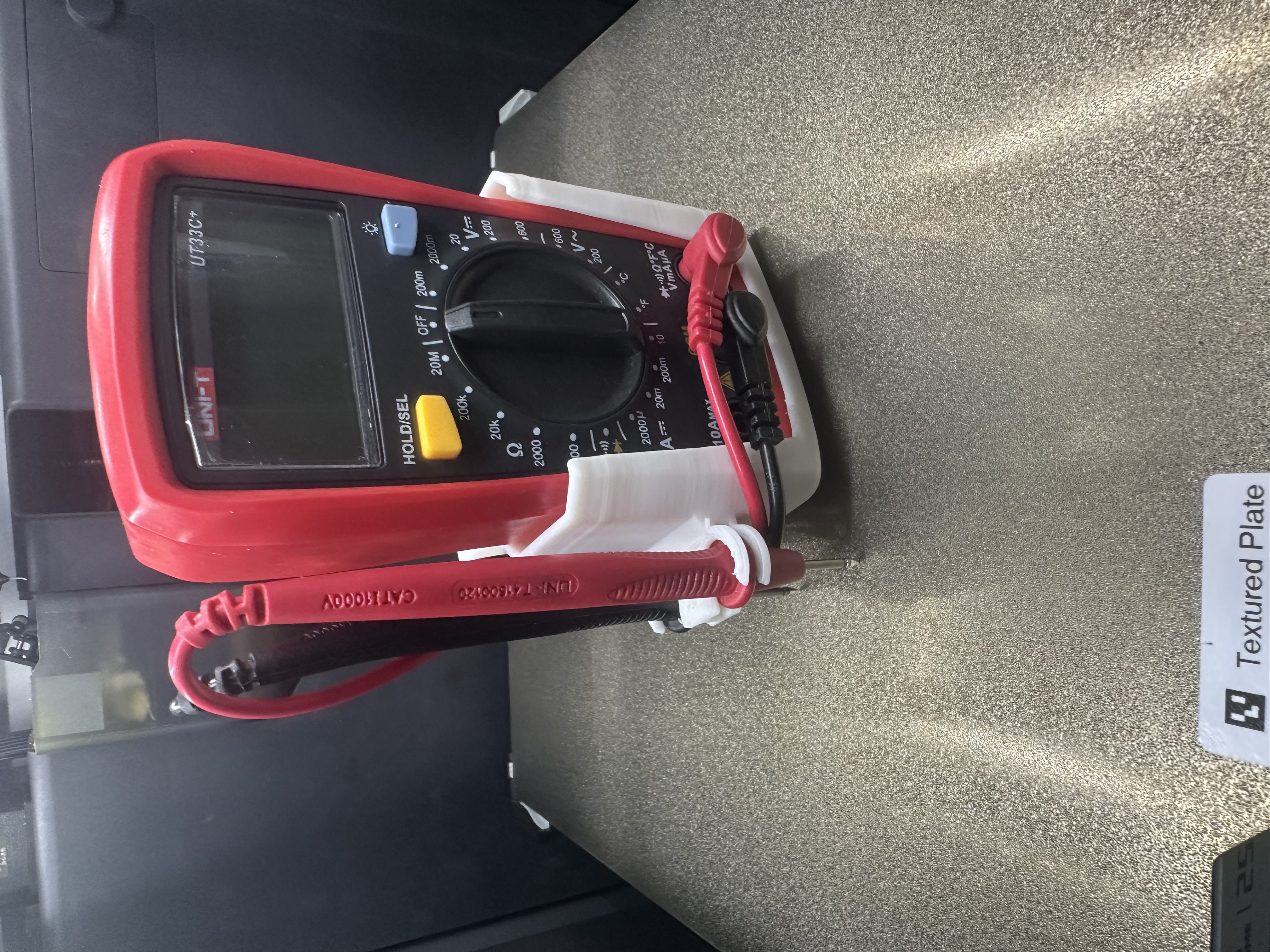 UNI-T UT33 Multimeter with IKEA Skadis Holder