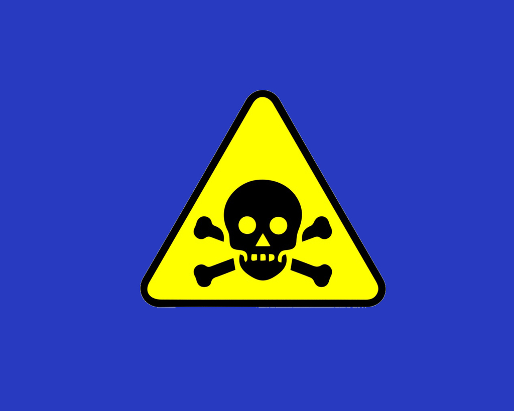 SKULL WARNING sign