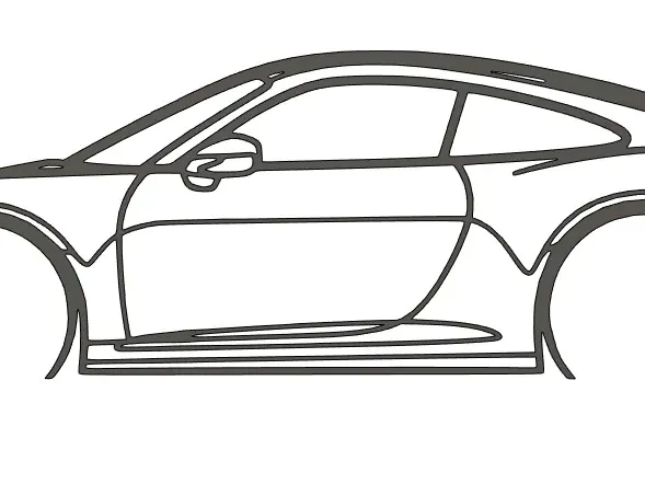 Wall art - Silhouette Porsche Carrera 911