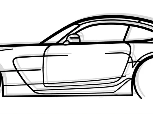 Wall art - Silhouette Mercedes AMG-GT