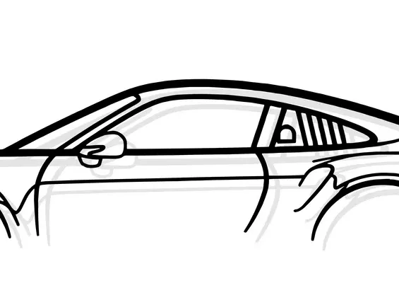 Wall art - Porsche 992 GT3 silhouette