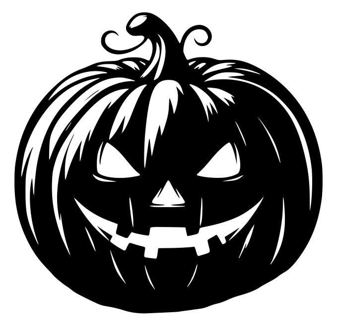 Set of five pumpkins