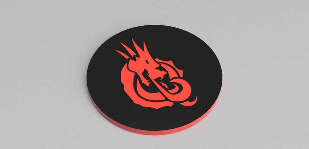DRAGON THEMED DICE TRAY, 7 POCKETS 
