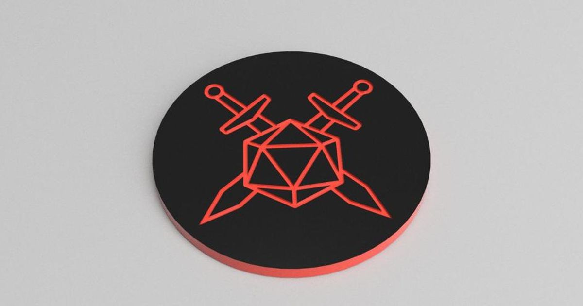 CROSSED SWORDS THEMED DICE TRAY, 7 POCKETS by Becker Thorne Download