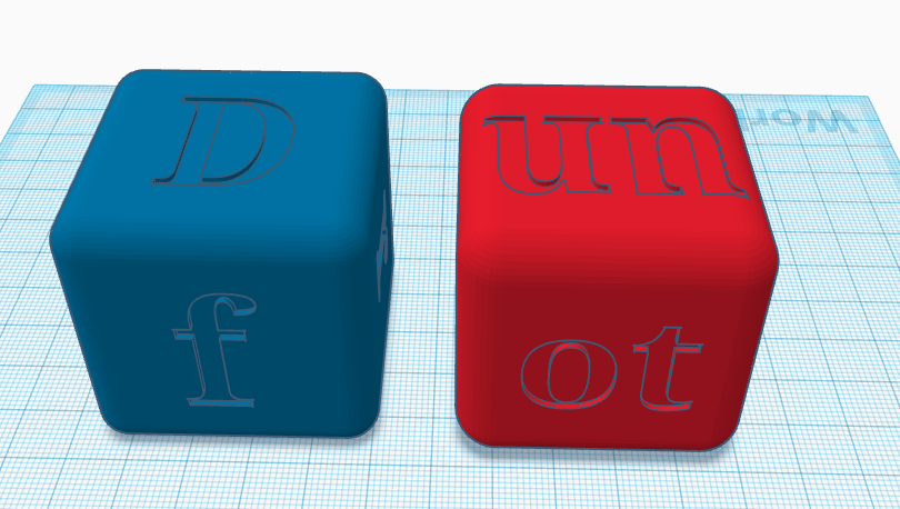 CVC word dice for use with CVC word building