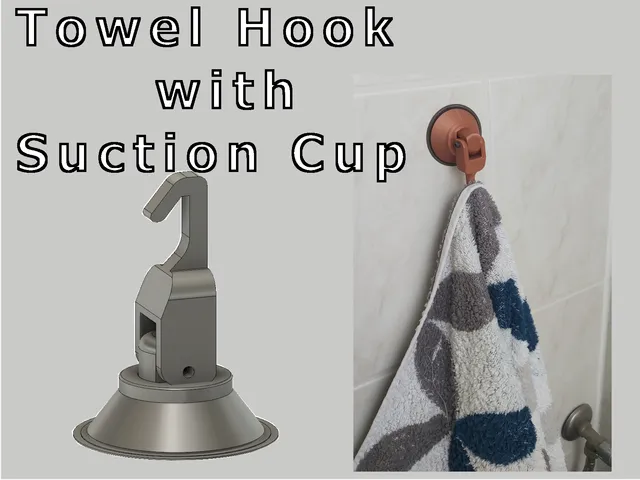 Towel hook with suction cup
