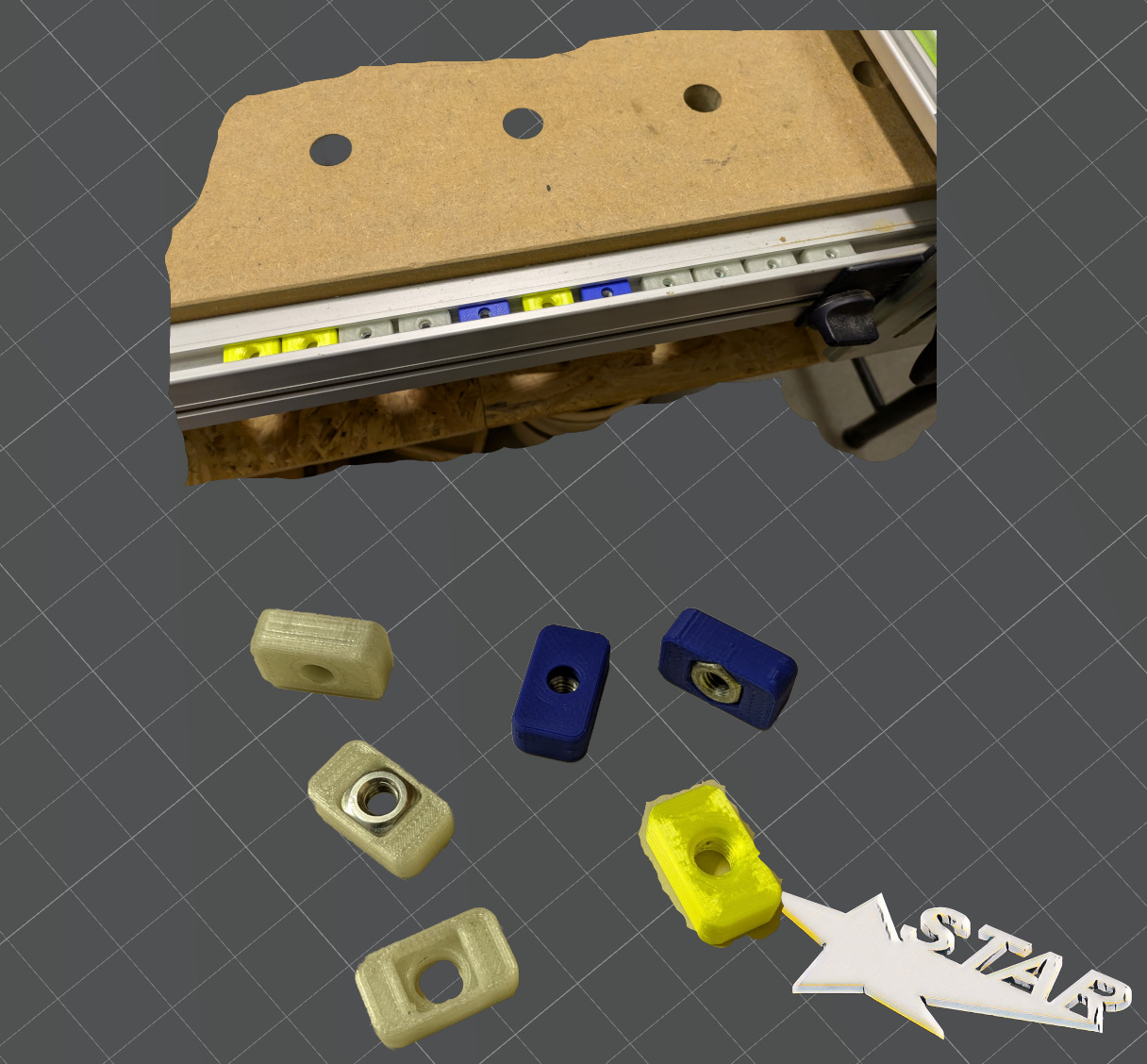 Sliding nut / Gleitmutter für Festool Sägetisch MFT3