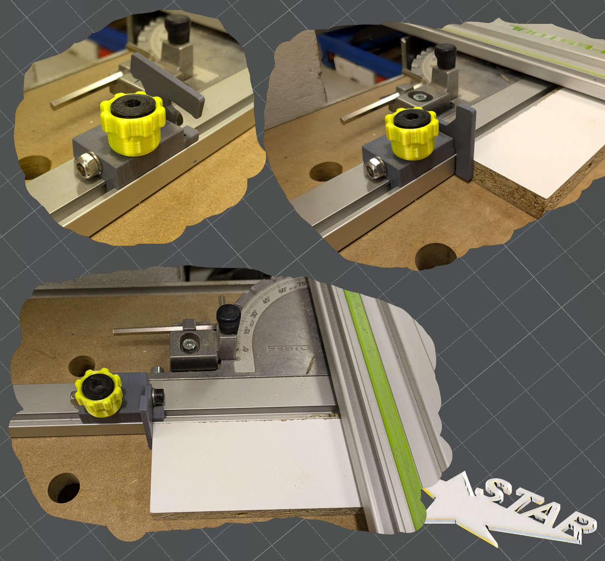 Stop / Anschlag für Festool Sägetisch MFT3