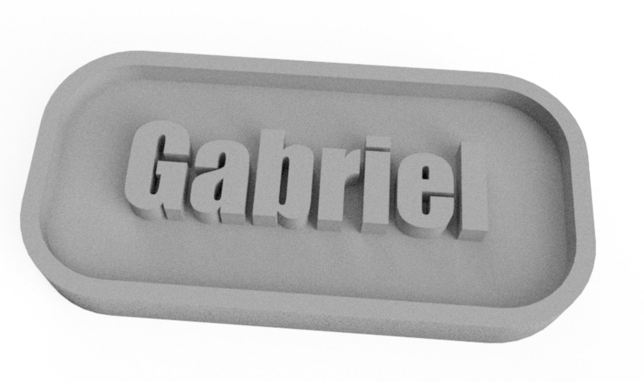 Simple Name Tag by CyrilK | Download free STL model | Printables.com