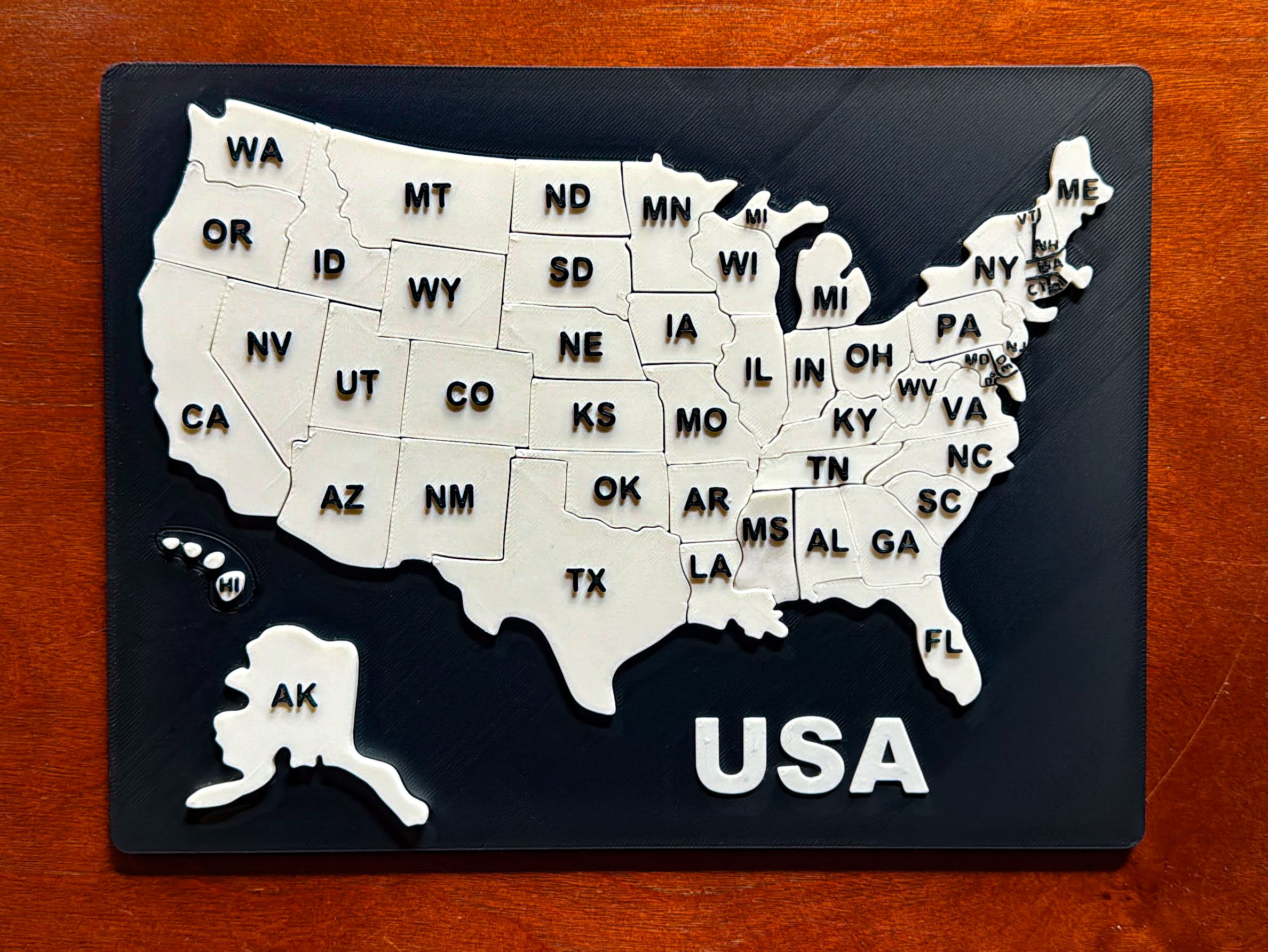 USA States Puzzle Map (educational + kid friendly) by Kopp3D | Download ...