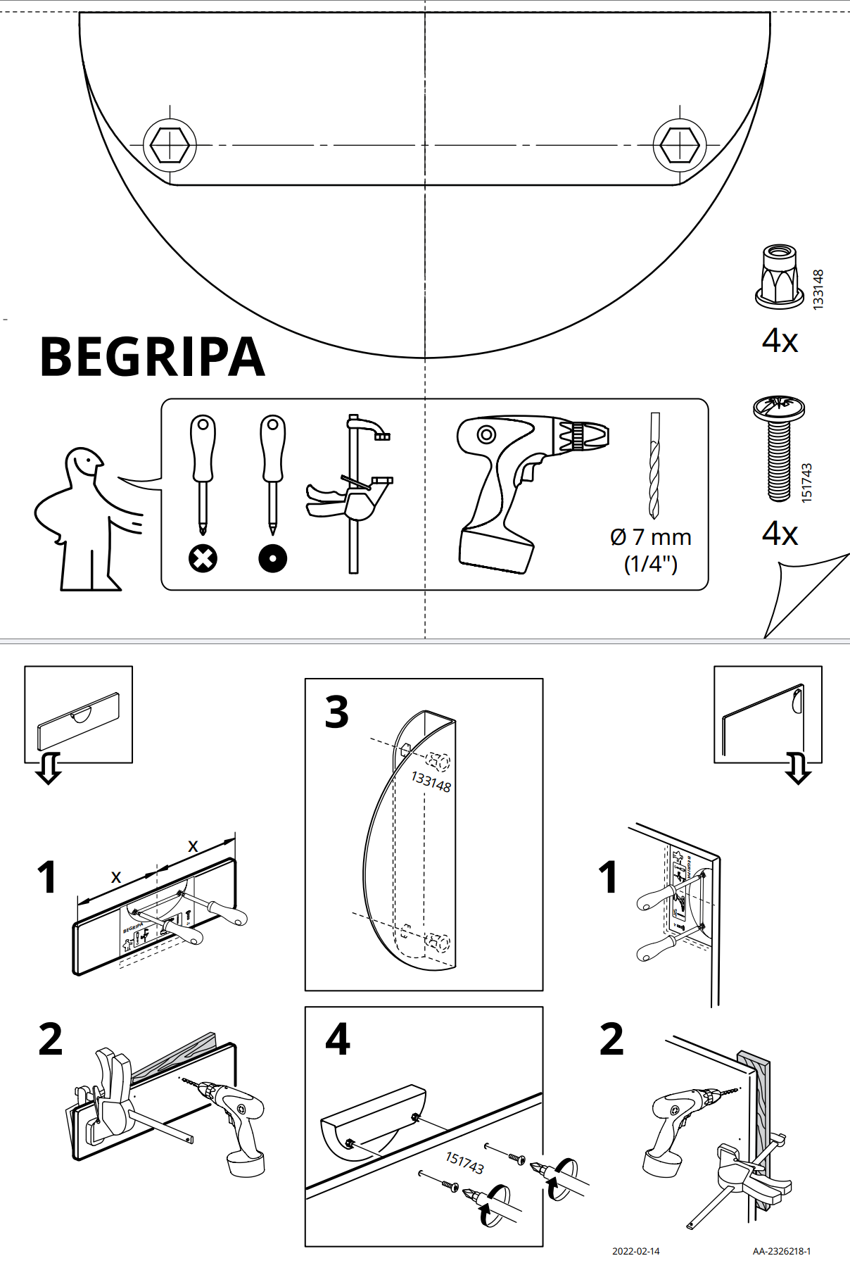 IKEA BEGRIPA Drilling template — miniatura 4