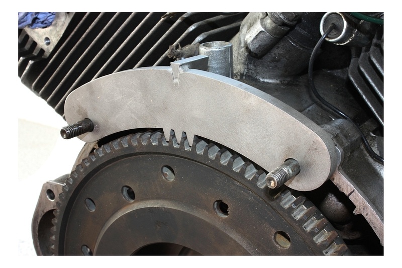 Moto Guzzi Flywheel ring gear holding tool - big models